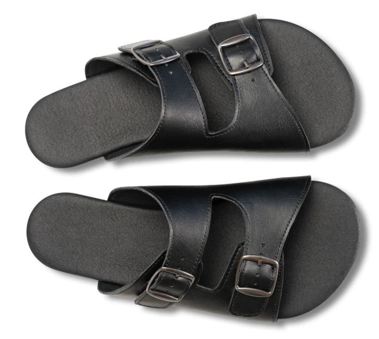Ahinsa Vegan Barefoot Friendly slide sandals Birkenstock dupe