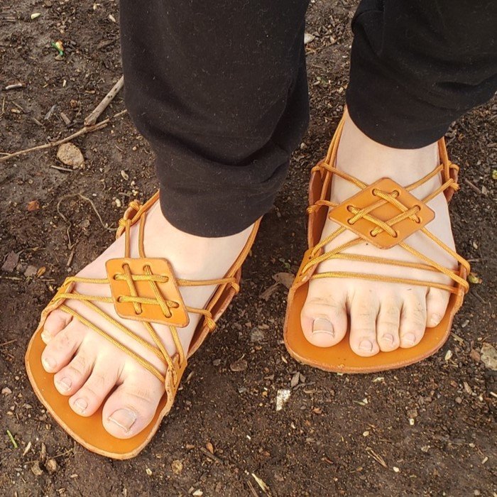 Earthing Moccains custom handmade leather sandals