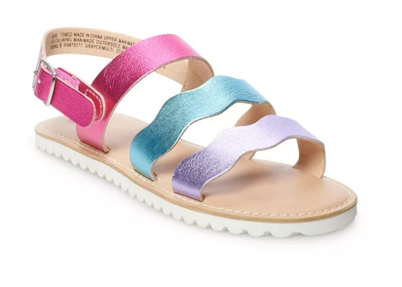 Kohls Girls Zero Drop affordable sandals