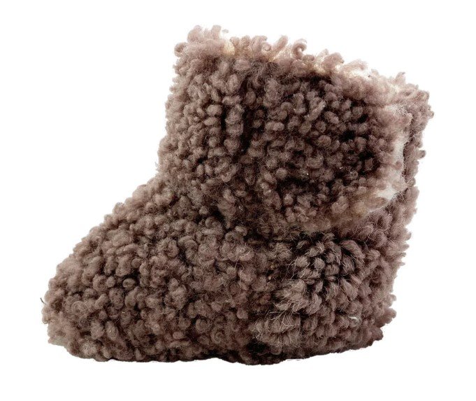Genuine made in Canada sheepskin warm soft sole booties for babies