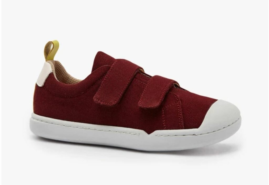 Origo Shoes Kids affordable velcro sneakers in burgundy canvas