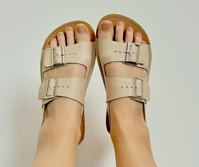 Posh Panda double buckle sandals with zero drop flexible outsole and optional heel strap