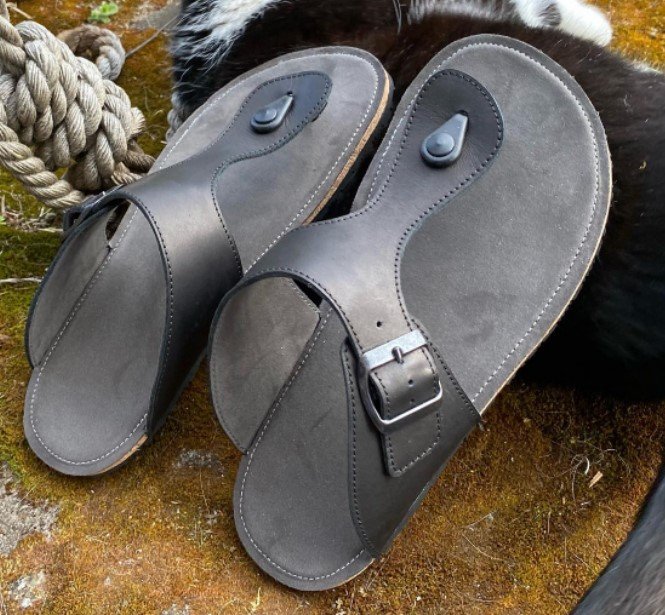 Tarasoles backless slip on foot shaped zero drop sandals handmade in Germany