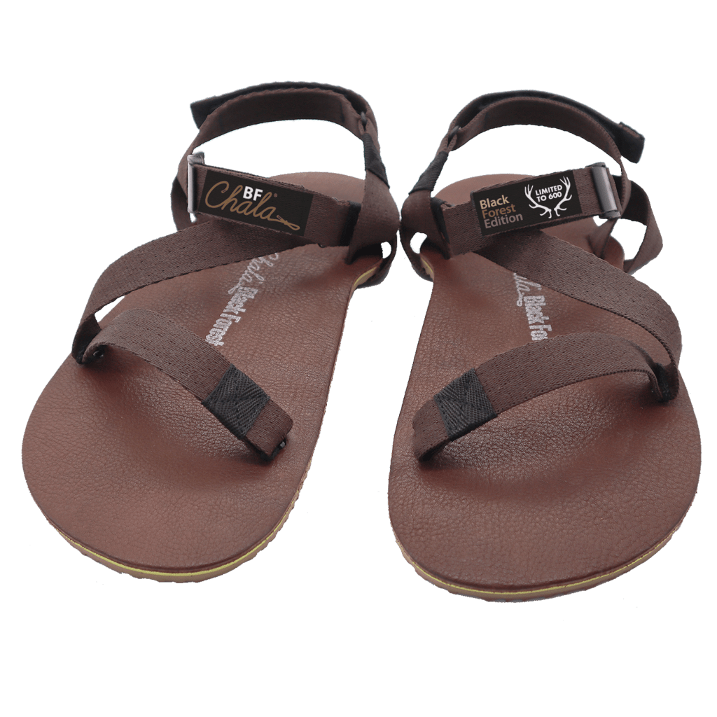 Brown barefoot sandals from Chala without a toe post
