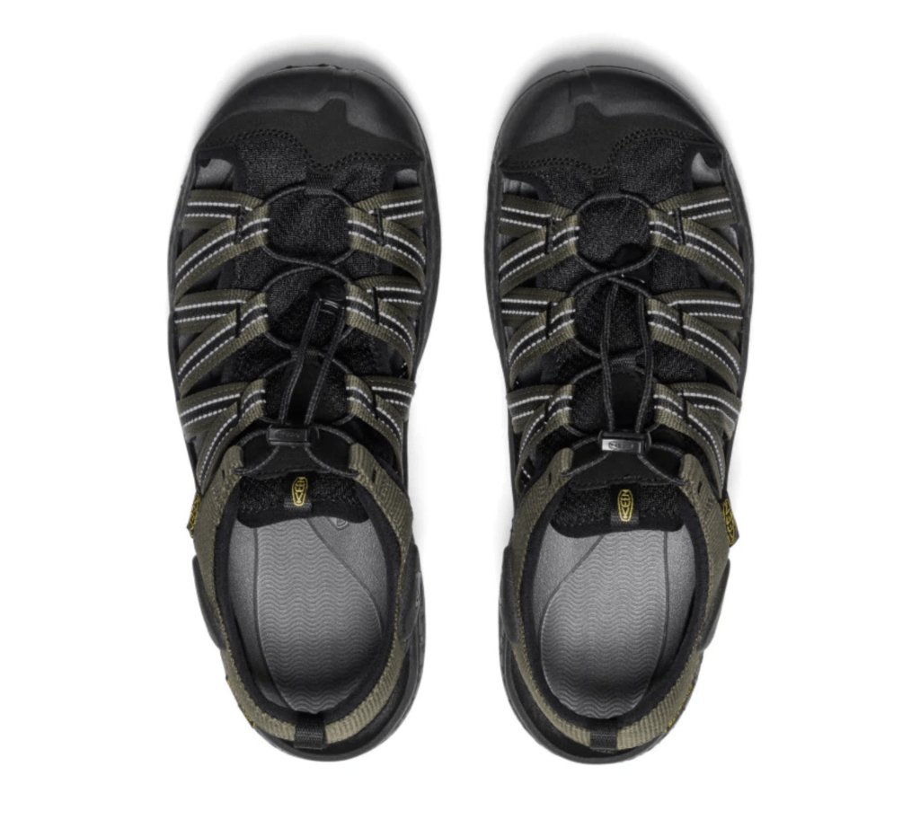 Keen Adult Draft Water closed toe sandals with moderate heel to toe drop