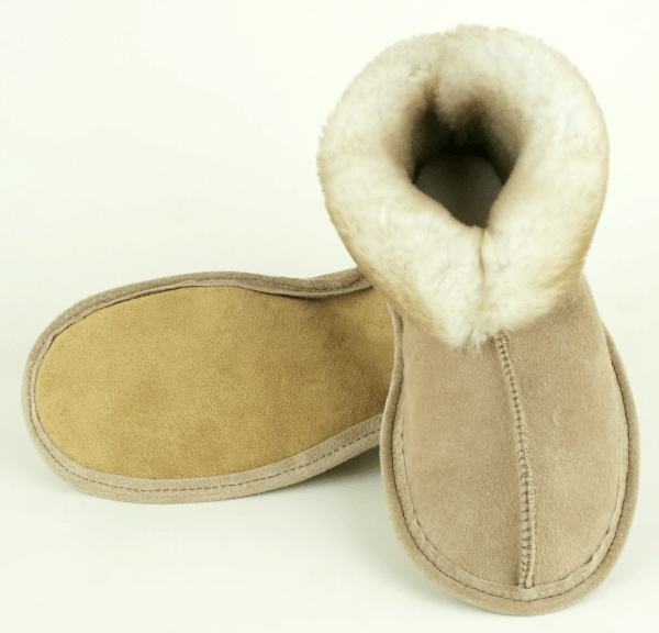 The Leather Works softie sheepskin slippers handmade in the USA